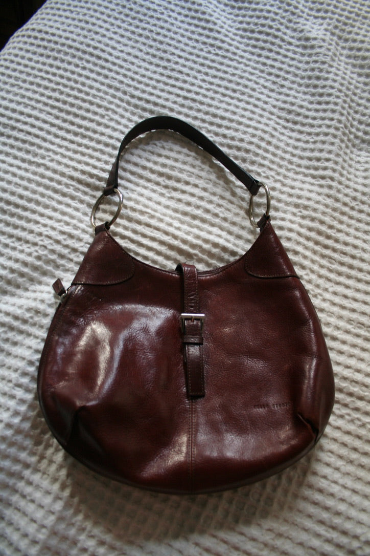 Vintage Burgundy Leather Bag