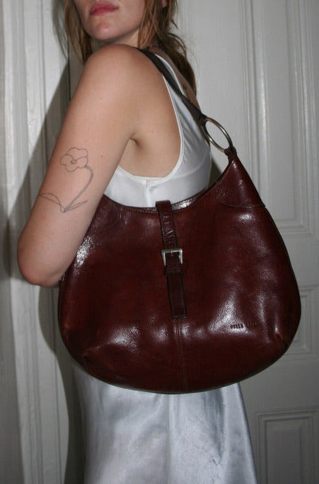 Vintage Burgundy Leather Bag