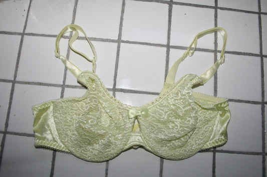 Vintage Yellow Lace Bra