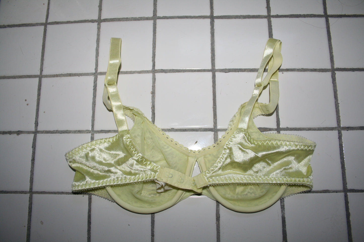 Vintage Yellow Lace Bra